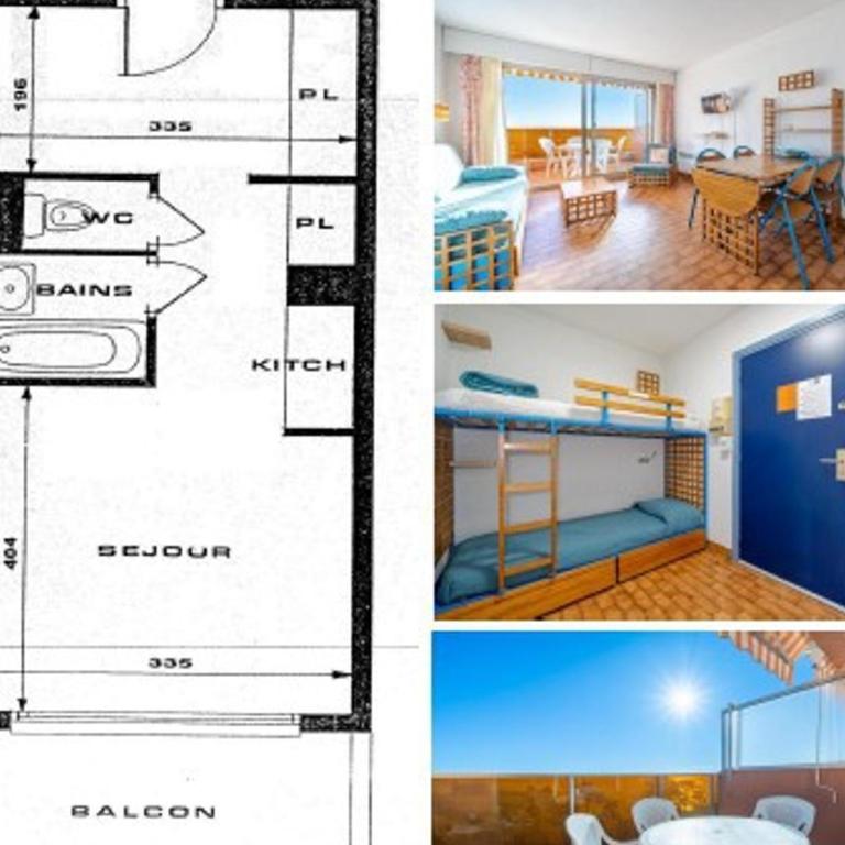 Studio accueillant pour 4, terrasse vue mer, Wi-Fi inclus - FR-1-827-52 - Monolocale - 17