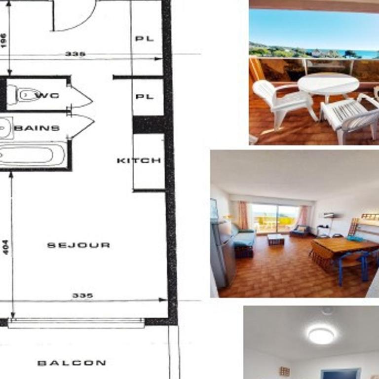 Studio 4 personnes avec Wi-Fi, vue mer - FR-1-827-37 - Studio - 16