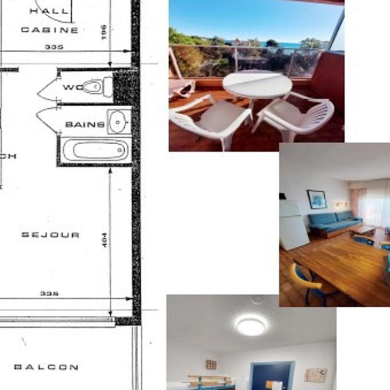 Studio 4 pers. avec Wi-Fi, terrasse - FR-1-827-61 - Studio - 17