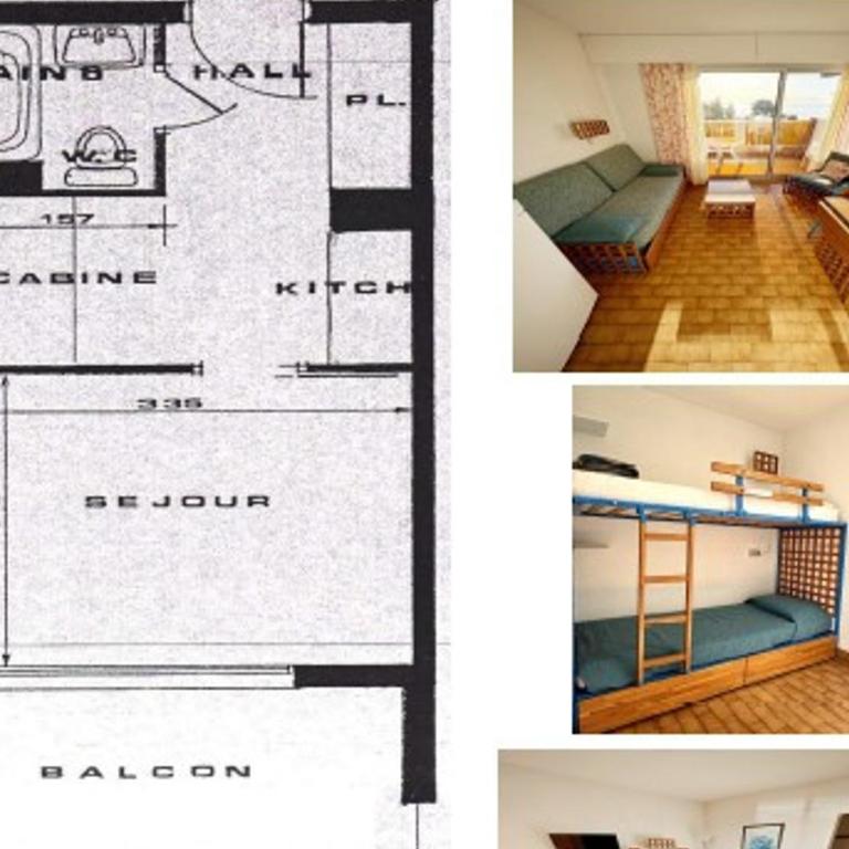 Studio 4 pers. vue mer avec Wi-Fi et terrasse - FR-1-827-39 - Estudio - 18