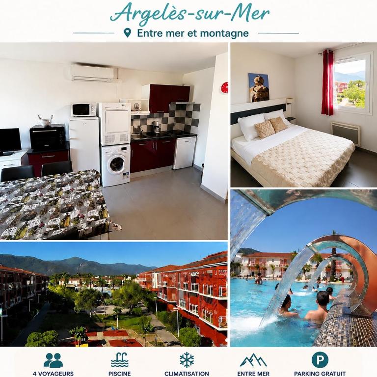 Cozy 1-bedroom apartment with pool & balcony - Appartement 3 Chambres - 1