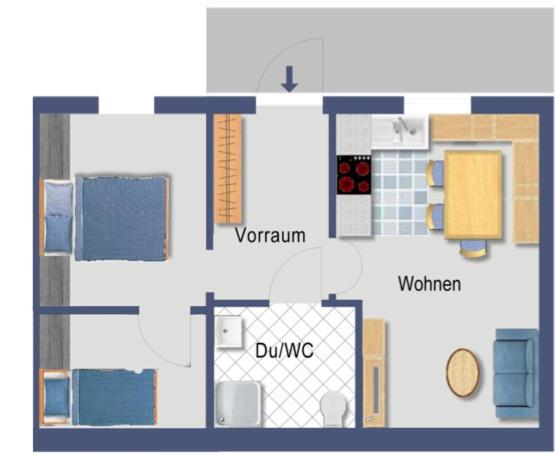 Aparthotel Hummerau - Apartment mit 2 Schlafzimmern und Garten - 4