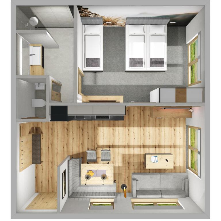Apart Auszeit - Apartment mit 1 Schlafzimmer - 2