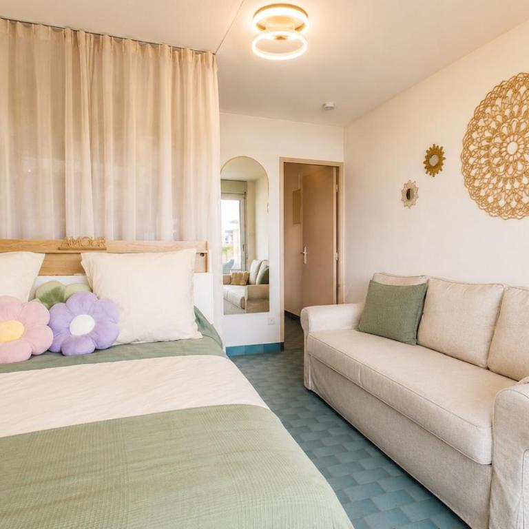 Cozy air-conditioned studio with parking 1 min beach - Apartment mit 1 Schlafzimmer - 20