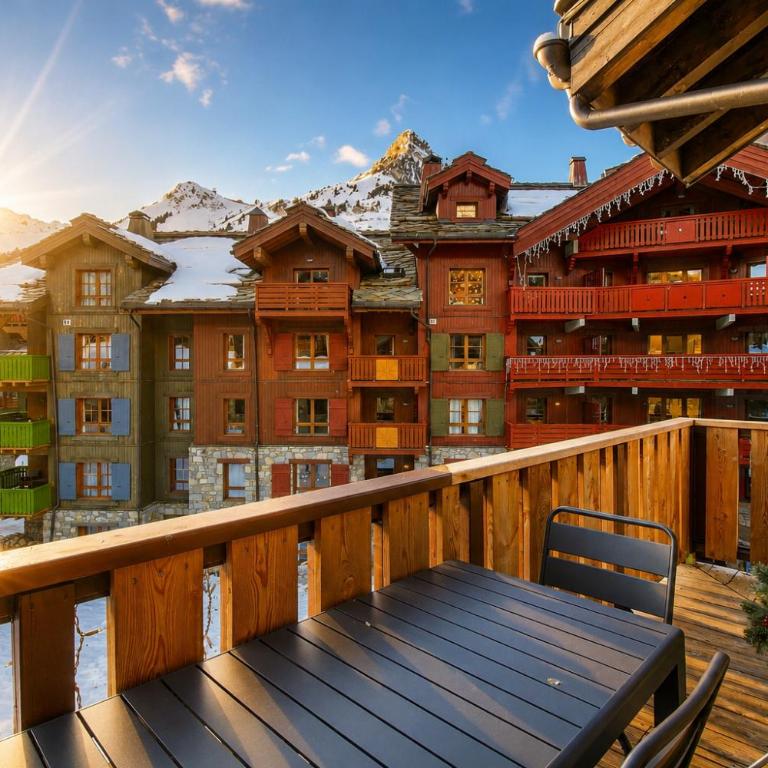 ARC 1950, Appartement 1 chambre avec Cheminée, 4 personnes, Vue Montagne, SAUNA, HAMMAM, JACUZZI, PISCINE EXTERIEURE CHAUFFEE - Apartment mit 1 Schlafzimmer, Balkon und Bergblick - 13