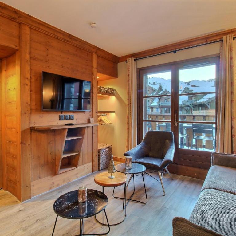 ARC 1950, Appartement 1 chambre avec Cheminée, 4 personnes, Vue Montagne, SAUNA, HAMMAM, JACUZZI, PISCINE EXTERIEURE CHAUFFEE - Apartment mit 1 Schlafzimmer, Balkon und Bergblick - 8