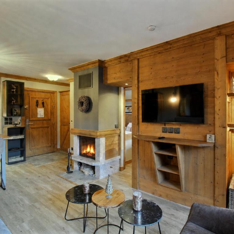 ARC 1950, Appartement 1 chambre avec Cheminée, 4 personnes, Vue Montagne, SAUNA, HAMMAM, JACUZZI, PISCINE EXTERIEURE CHAUFFEE - Apartment mit 1 Schlafzimmer, Balkon und Bergblick - 7