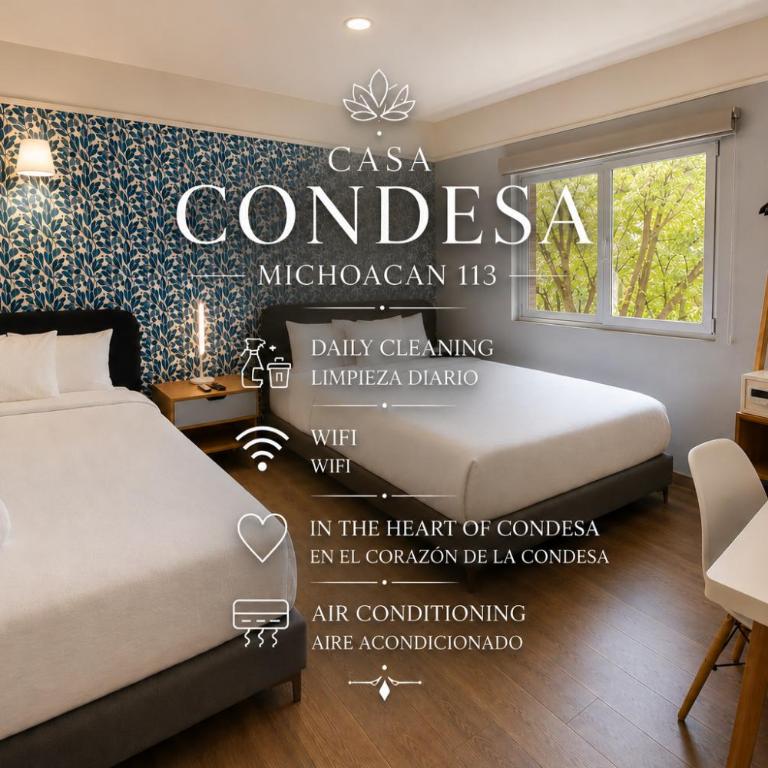 Casa Condesa Michoacan 113 Hotel by Riberana - Habitación Doble - 2 camas dobles - 1