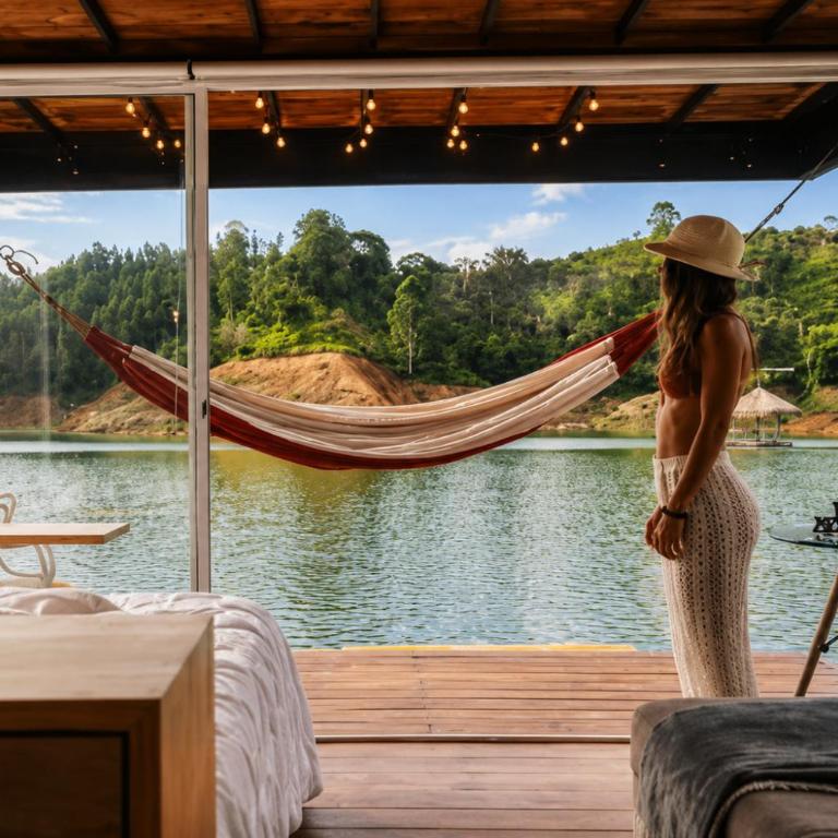 Hotel Pietrasanta Cabañas frente a la Represa Peñol Guatape - Habitación Triple con vistas al lago - 8