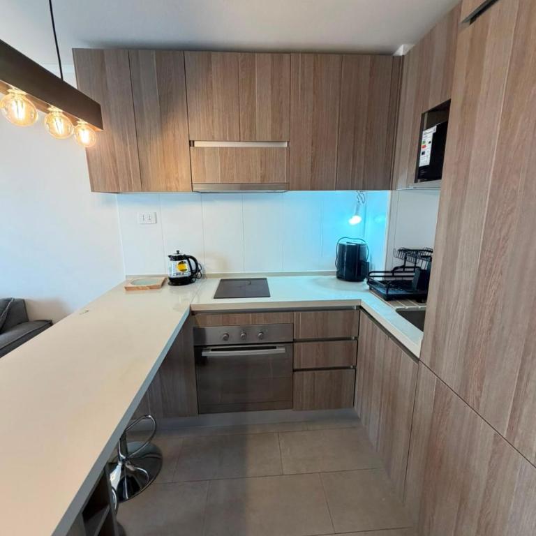 Hospédate con una vista de postal, en la comuna de Macul Este acogedor apartamento de1 Habitación 1 Baño con una laguna navegable - One-Bedroom Apartment - 15