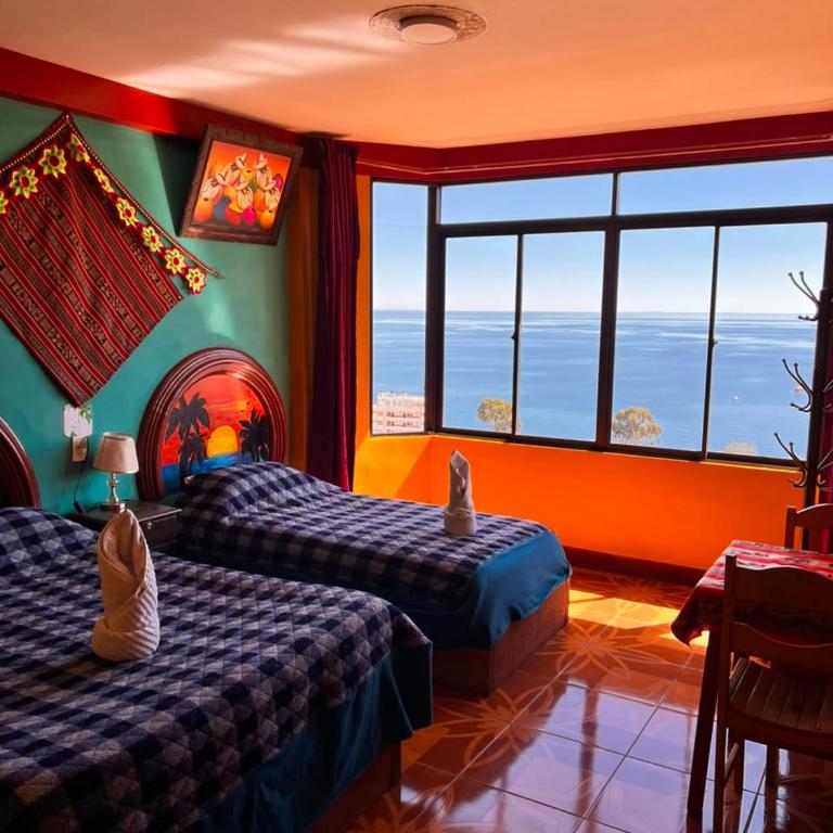 Hostal Sol y Lago - Habitación Doble - 2 camas - 3