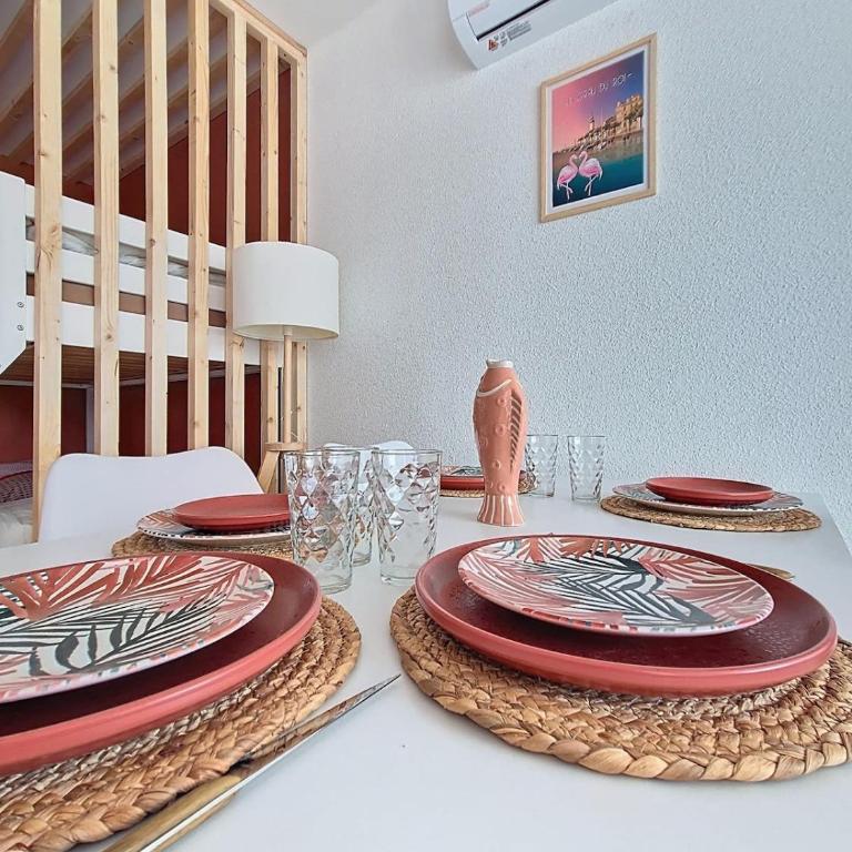 Jardins du Port B1019 Studio RDC clim loggia parking Wi-Fi piscine - Estudio - 14