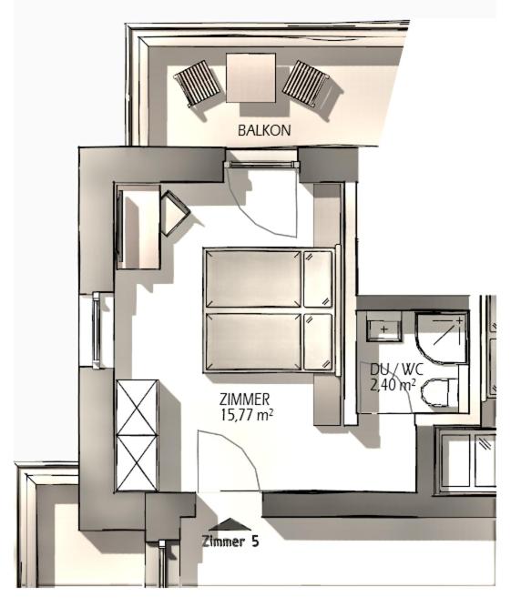Untersillerhof - Doppelzimmer mit Balkon - 6