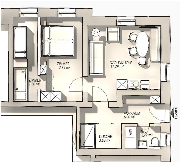 Untersillerhof - Apartment mit 2 Schlafzimmern - 3