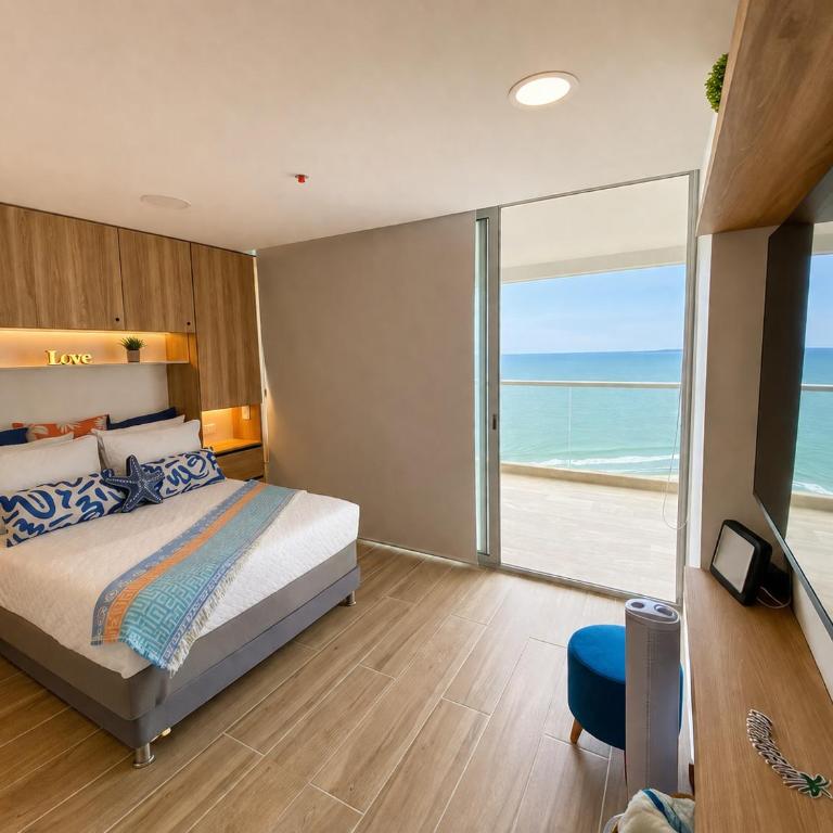 Sunset Frente al Mar -Piscina - Cerca Aeropuerto - One-Bedroom Apartment with Balcony and City View - 24