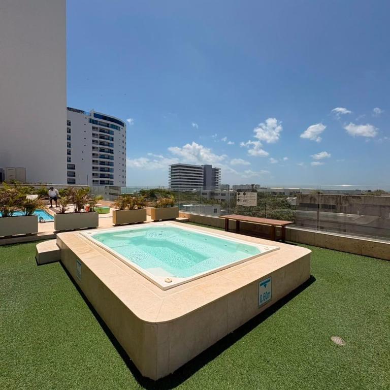 Sunset Frente al Mar -Piscina - Cerca Aeropuerto - One-Bedroom Apartment with Balcony and City View - 36