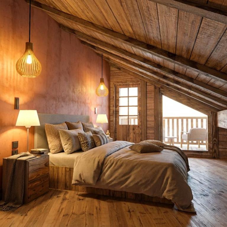 Le Rucher - Hotel Le Central & Chalets - Zimmer mit Kingsize-Bett und Balkon - 1