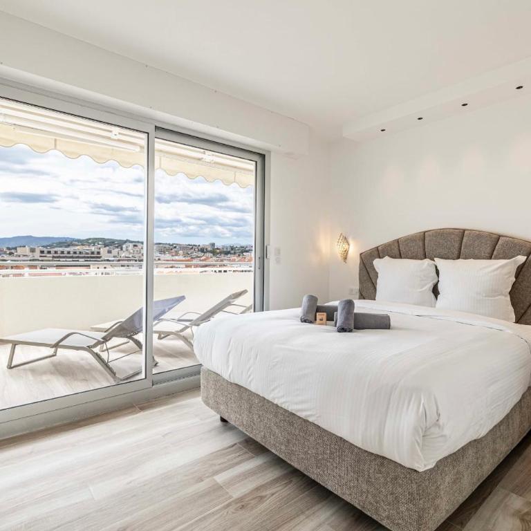 45 CROISETTE - Luxurious 3-bedroom Croisette terrace and sea view - Appartement 3 Chambres avec Vue sur le Port - 5
