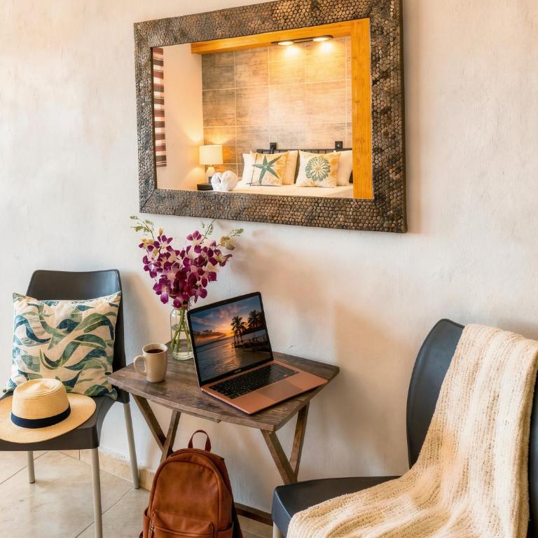 Boutique 1BR 2BR Suites Sleeps 2-8, Morning Markets, Beach & Cenote 10 Min, Kitchen Fast WiFi AC - Apartment mit 1 Schlafzimmer und Balkon - 20