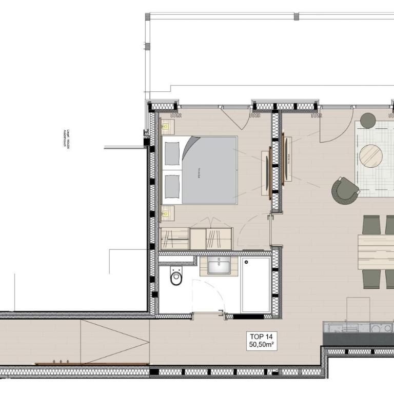Aparthotel Saladina direkt an der Talstation - Apartment mit 1 Schlafzimmer, Balkon und Bergblick - 8