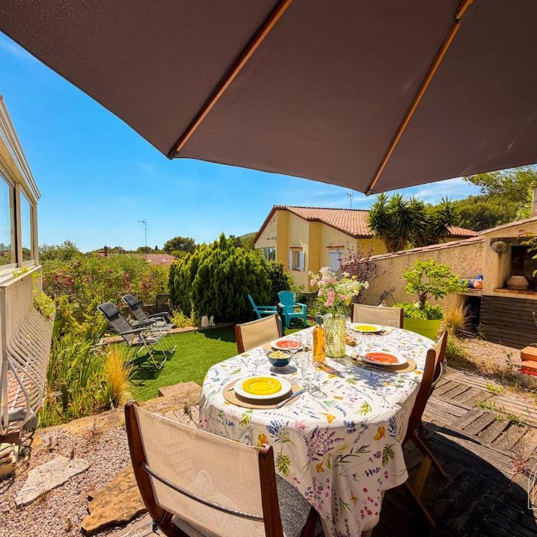 Maisonnette avec jardin et aperçu mer à Bandol - Appartement 1 Chambre avec Jardin - 2