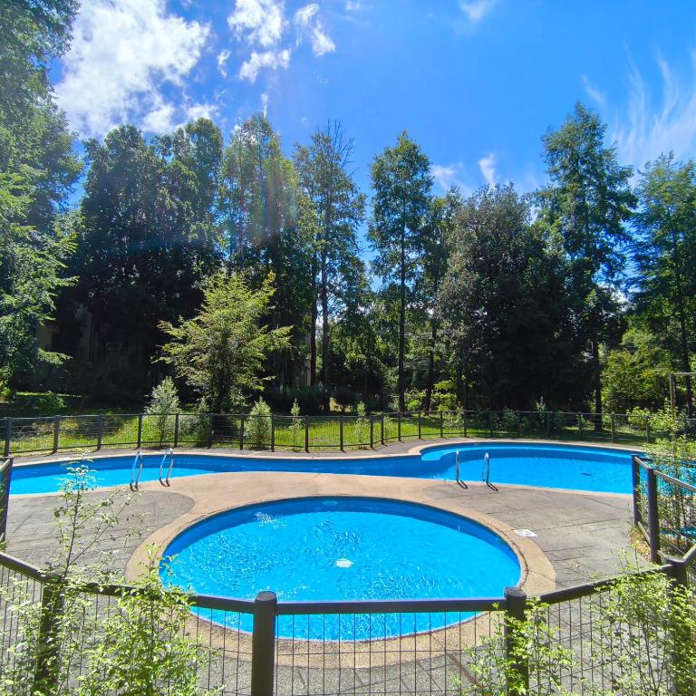 Acogedor Departamento camino al Volcán - One-Bedroom Apartment with Pool View - 22