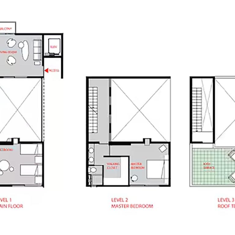 Designers Penthouse with Roof Garden - AC - Apartment mit 2 Schlafzimmern und Balkon - 13