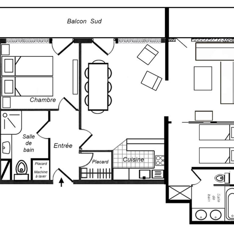 Charmant 3 pièces rénové avec balcon plein sud - FR-1-182-26 - Appartement (6 Adultes) - 12