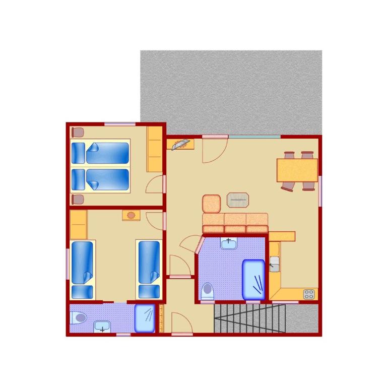 Ferienhaus mit Terrasse, Regendusche und Bergpanorama - Haus mit 2 Schlafzimmern und Terrasse - 22