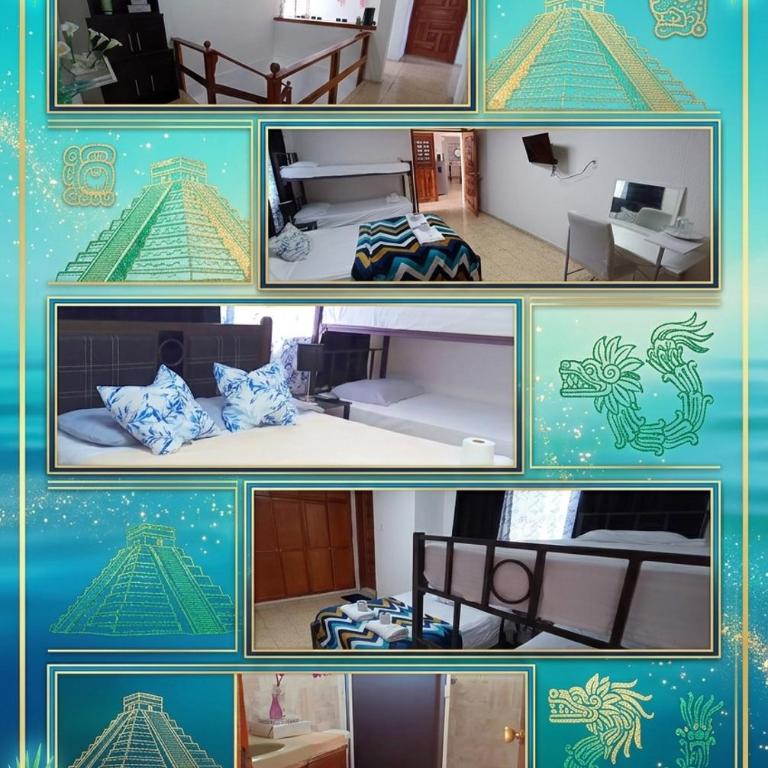 Casas Calis Cancún - Habitación Cuádruple con baño privado - 1