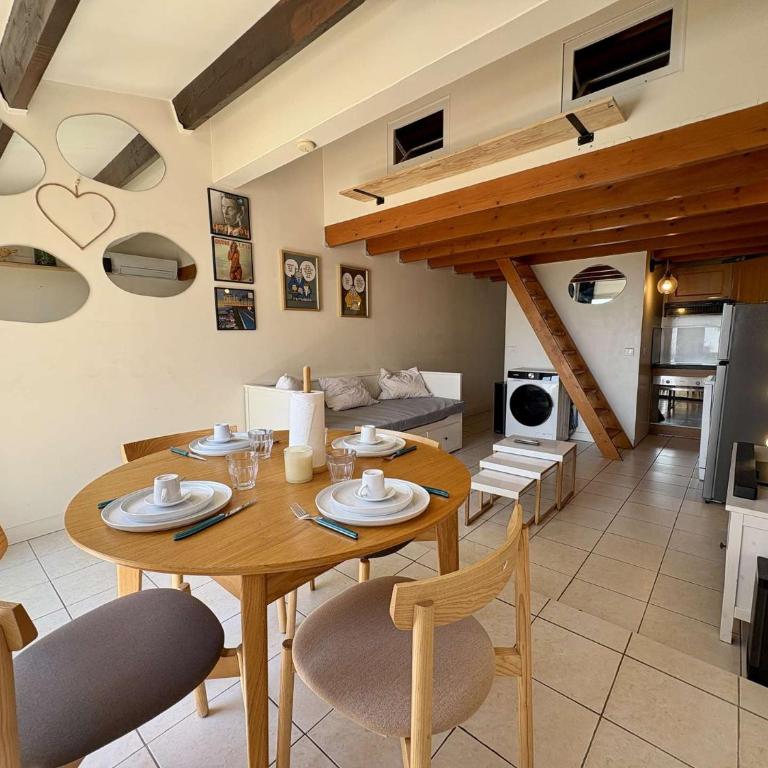 Appt 2 pièces rénové vue mer - climatisé - 4 personnes Cap d'Agde CT335-031 - Appartement 1 Chambre avec Balcon et Vue sur Mer - 1