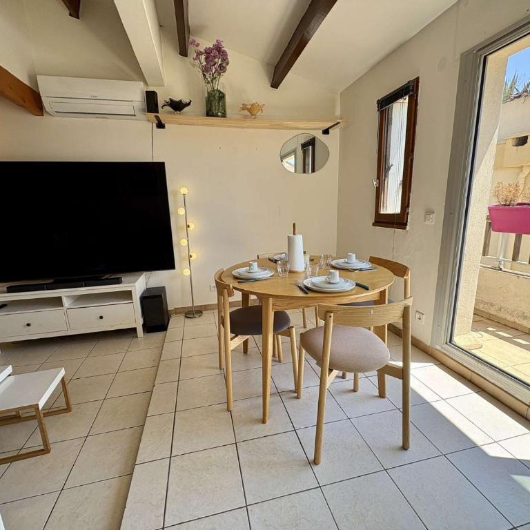 Appt 2 pièces rénové vue mer - climatisé - 4 personnes Cap d'Agde CT335-031 - Appartement 1 Chambre avec Balcon et Vue sur Mer - 15