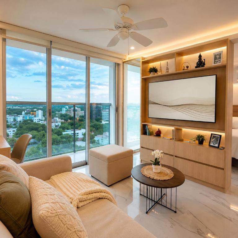 Exclusive Apt South Cali 11th Fl 5 min Mall Plaza - One-Bedroom Apartment with View - 1