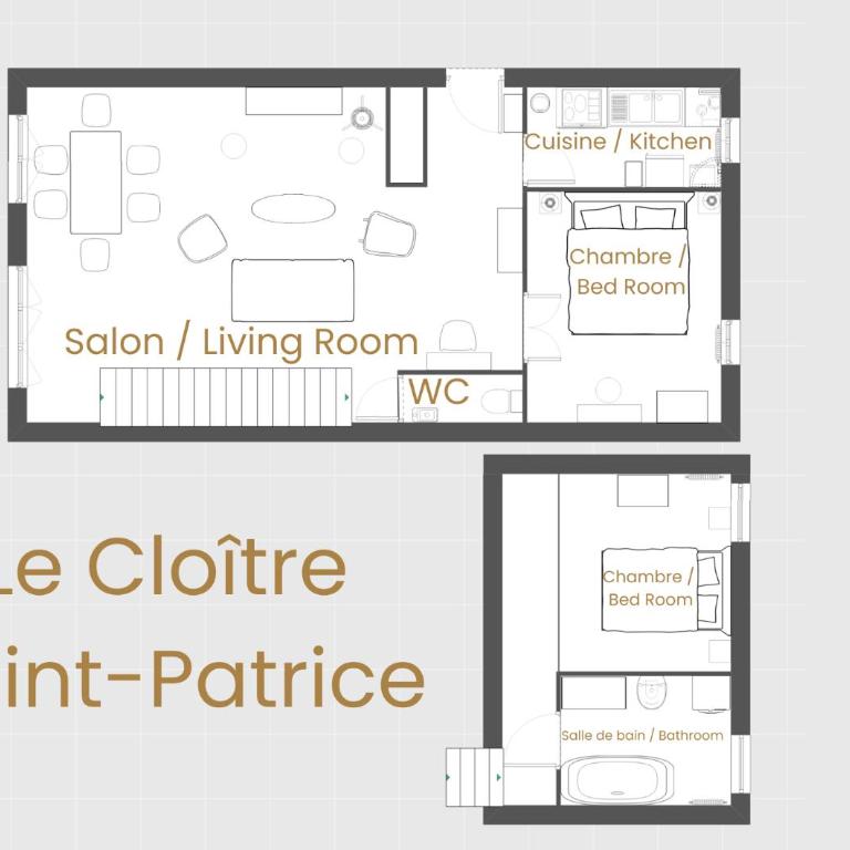 Le Cloître Saint-Patrice - Duplex historique avec parking privé - Two-Bedroom Apartment with City View - 24