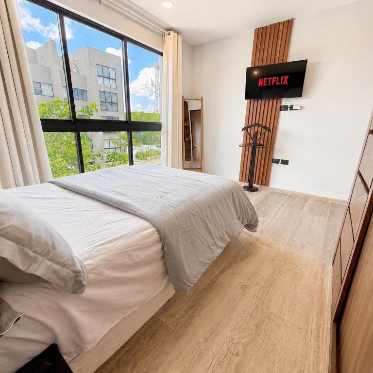 Departamento 2 Recamaras con Workspace, WiFi y Alberca - Two-Bedroom Apartment - 4
