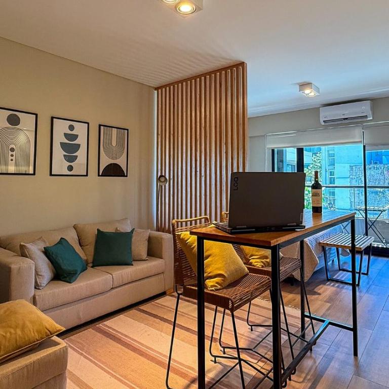 Depto moderno con balcón, piscina y gimnasio en Palermo - Apartamento de 1 dormitorio - 1
