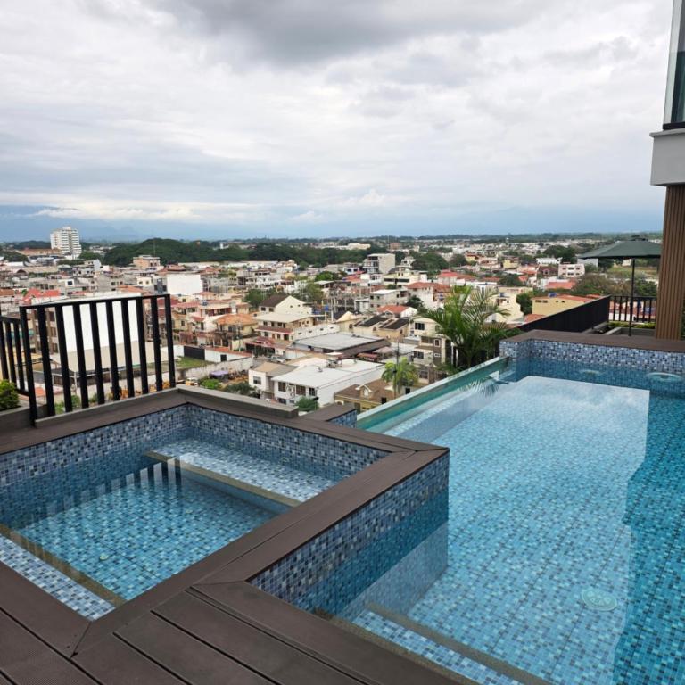 Greenport Plaza De lujo, tipo loft, 4 camas, piscina, jacuzzi, crucitas mejor sector, cerca de todo - Apartamento Loft de 3 dormitorios - 13