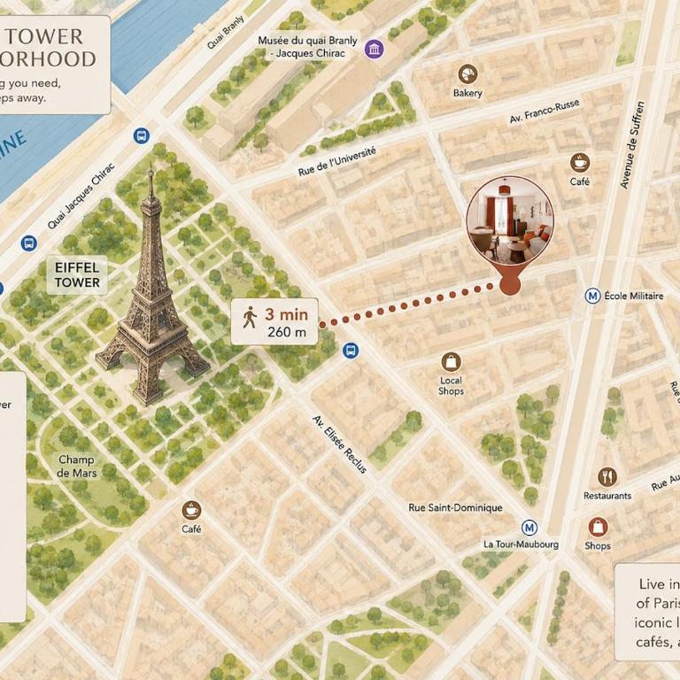 Exclusive Chic Stay! Live Next to the Eiffel Tower - Appartement Premium 1 Chambre - 2