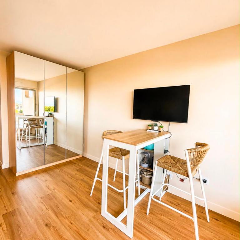 Studio à Antibes près de la mer parking et piscine - Appartement 1 Chambre - 6