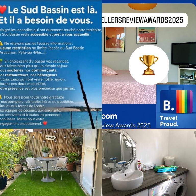 Maisonnette studio Arcachon 300m plage - Studio avec Terrasse - 35