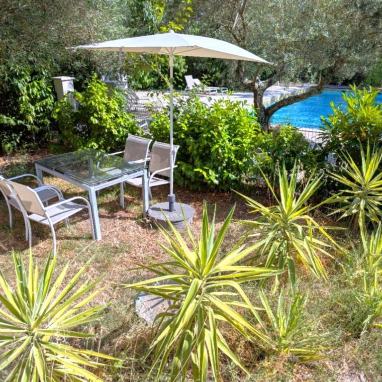 Le mas des Lilas - Studio - Vue sur Piscine - 9