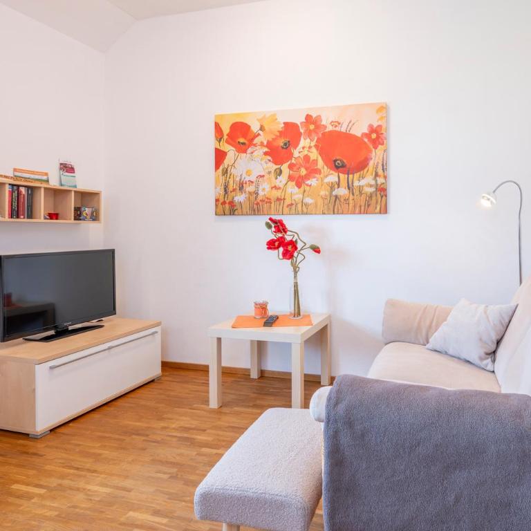 Ferienwohnungen Allgäublick am Radweg mit Fahrradgarage und Garten - Apartment mit 1 Schlafzimmer und Gartenblick - 21