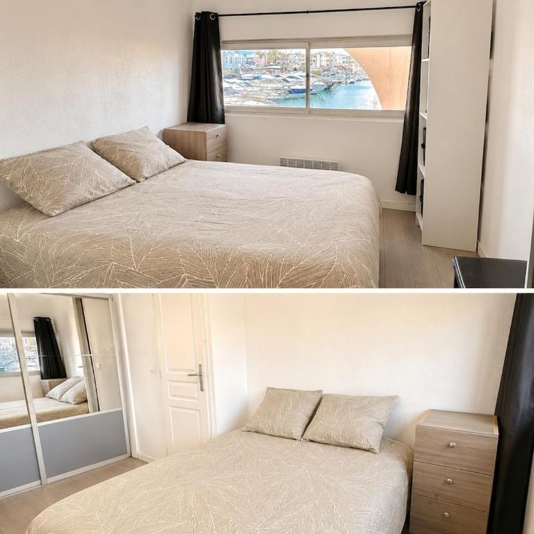 T3 Vue port panoramique, piscine, climatisé - Apartment mit 2 Schlafzimmern und Meerblick - 19