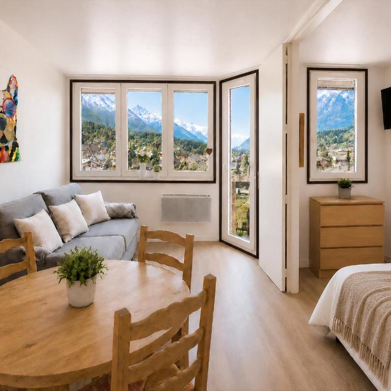 Le Chamois 5E Balcon panoramique MontBlanc avec parking gratuit - Appartement avec Vue sur la Montagne - 13