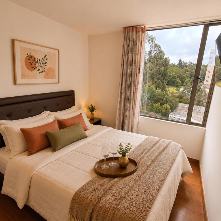 Panorama Tunja, 3 habitaciones, balcones, parqueadero y WiFi 400 Mbps - Apartamento de 3 dormitorios con balcón - 5