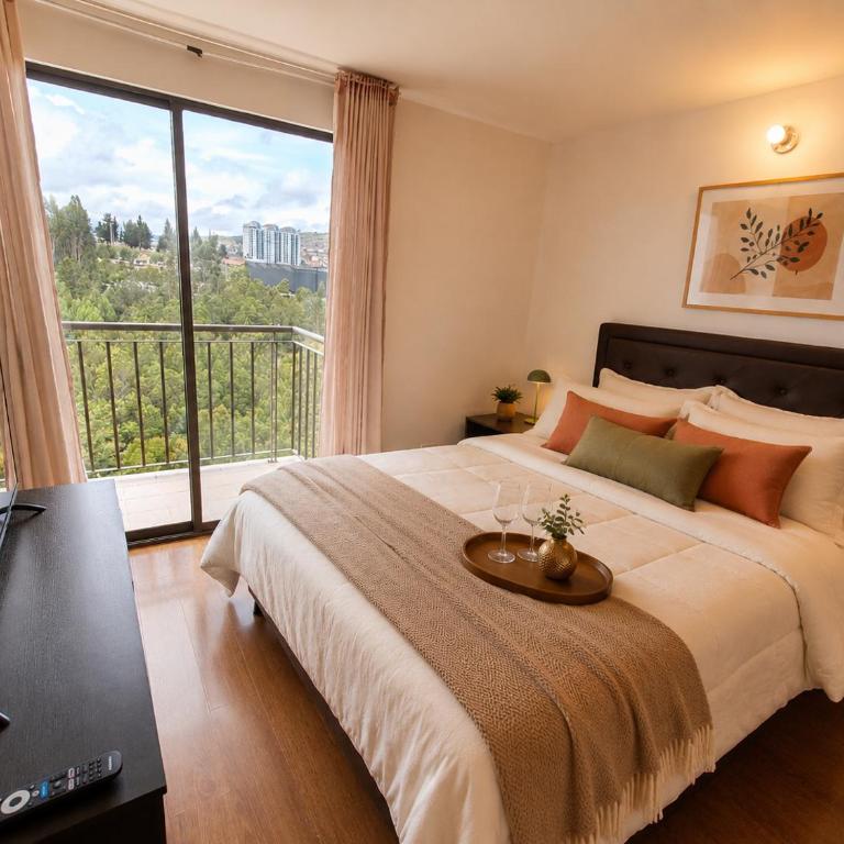 Panorama Tunja, 3 habitaciones, balcones, parqueadero y WiFi 400 Mbps - Apartamento de 3 dormitorios con balcón - 3