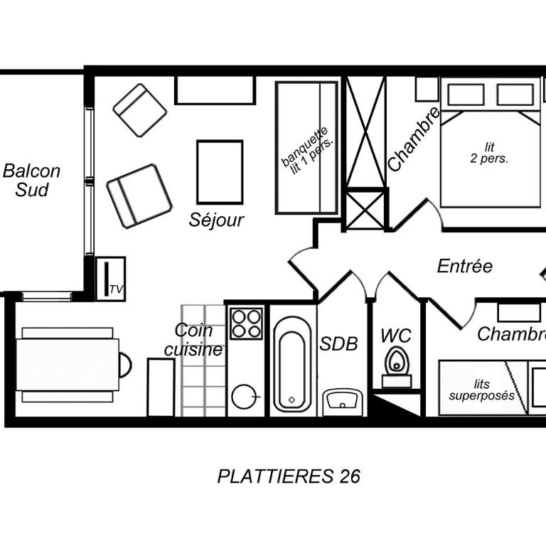 Résidence Plattieres - Appartement 2 Chambres - 13