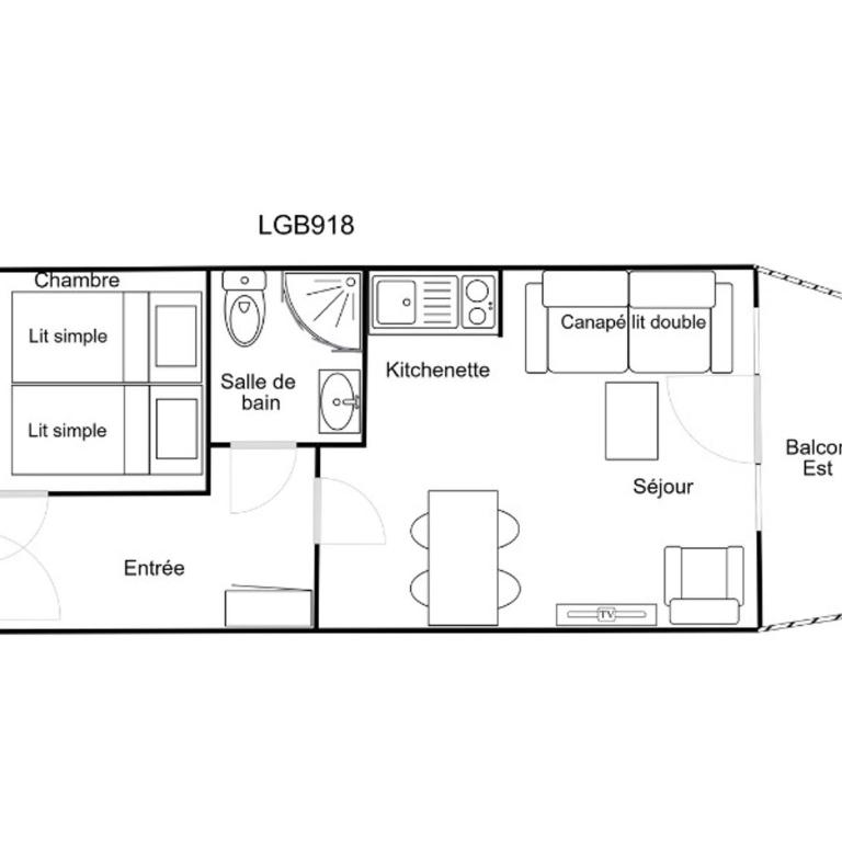 Confortable 2 Pièces, 4 Pers, Skis aux Pieds, Proche Commerces - FR-1-182A-26 - Appartement - 7