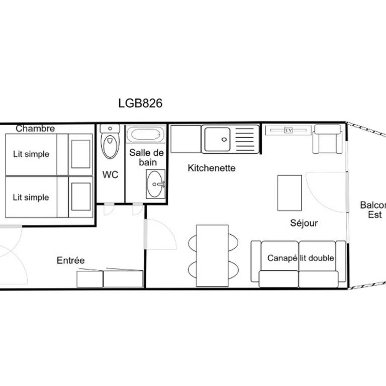 Confortable T2 skis aux pieds, proche commerces - FR-1-182A-14 - Appartement - 9