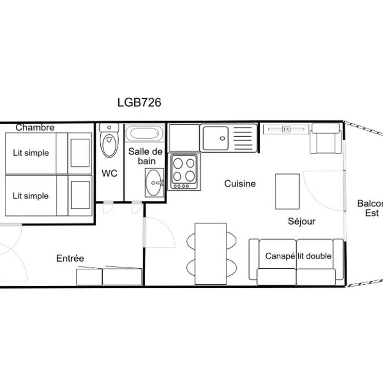 Confortable 2 Pièces, Skis aux Pieds & Proche Commerces - FR-1-182A-29 - Appartement - 8